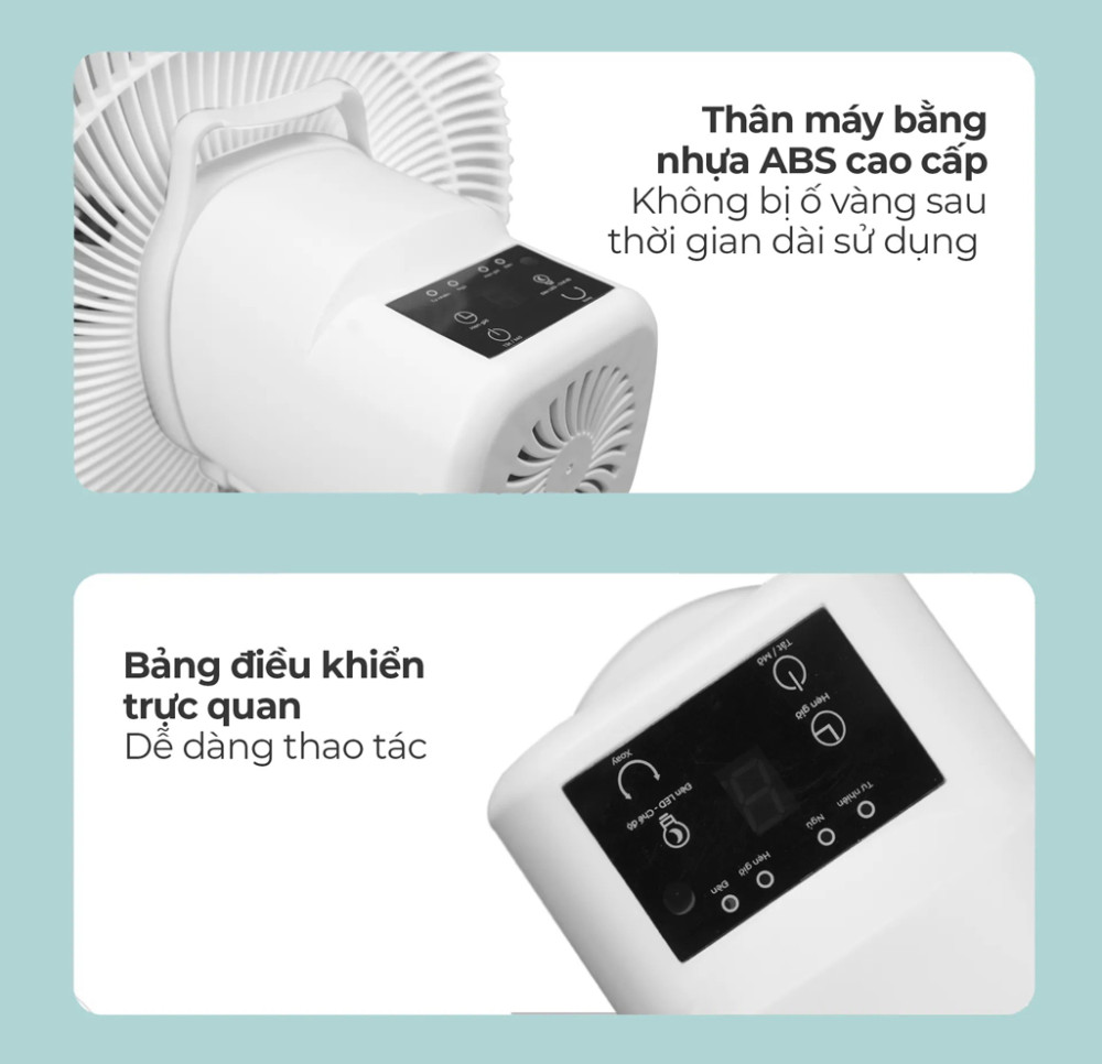 Điều khiển cảm ứng có màn hình LCD hiển thị rõ nét