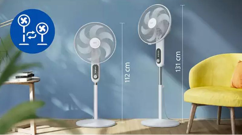 Có thể diều chỉnh được độ cao của thân quat