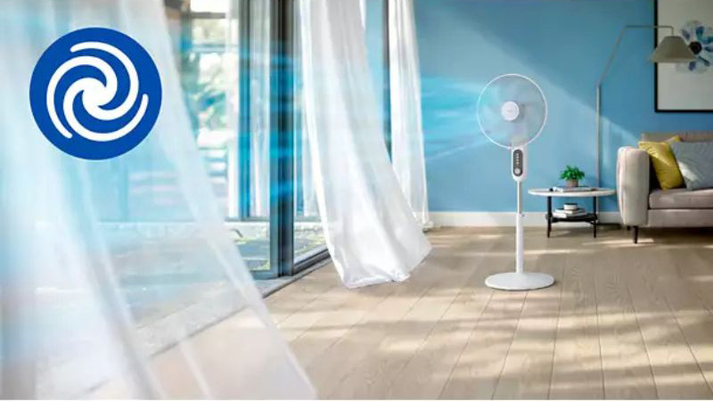 Chân đế thiết kế bản rộng chắc chắn giúp quạt đứng vững, hạn chế rung lắc hay ngã đổ