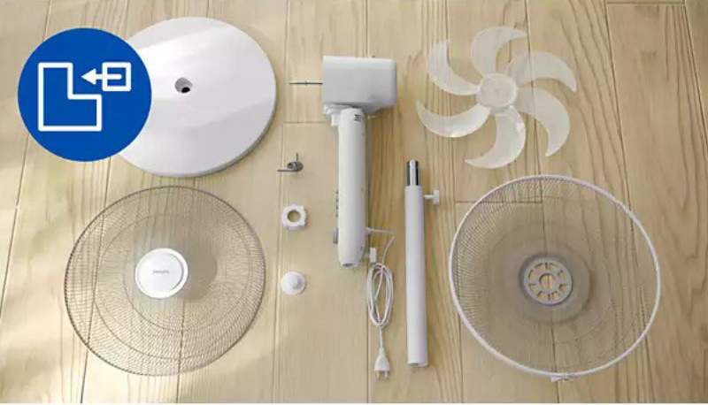 Các bộ phận dễ dàng tháo lắp thuận tiện vệ sinh. 