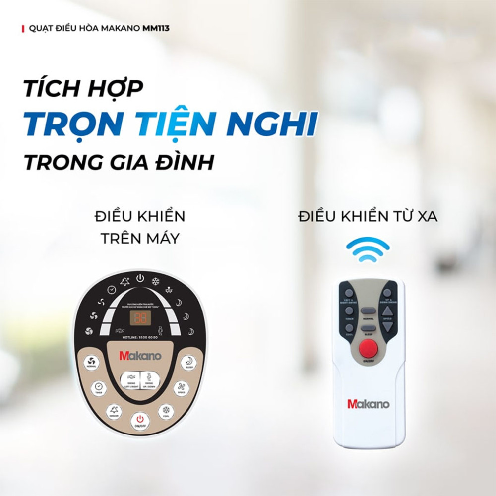 Quạt điều hòa Makano MM113 - Hàng chính hãng