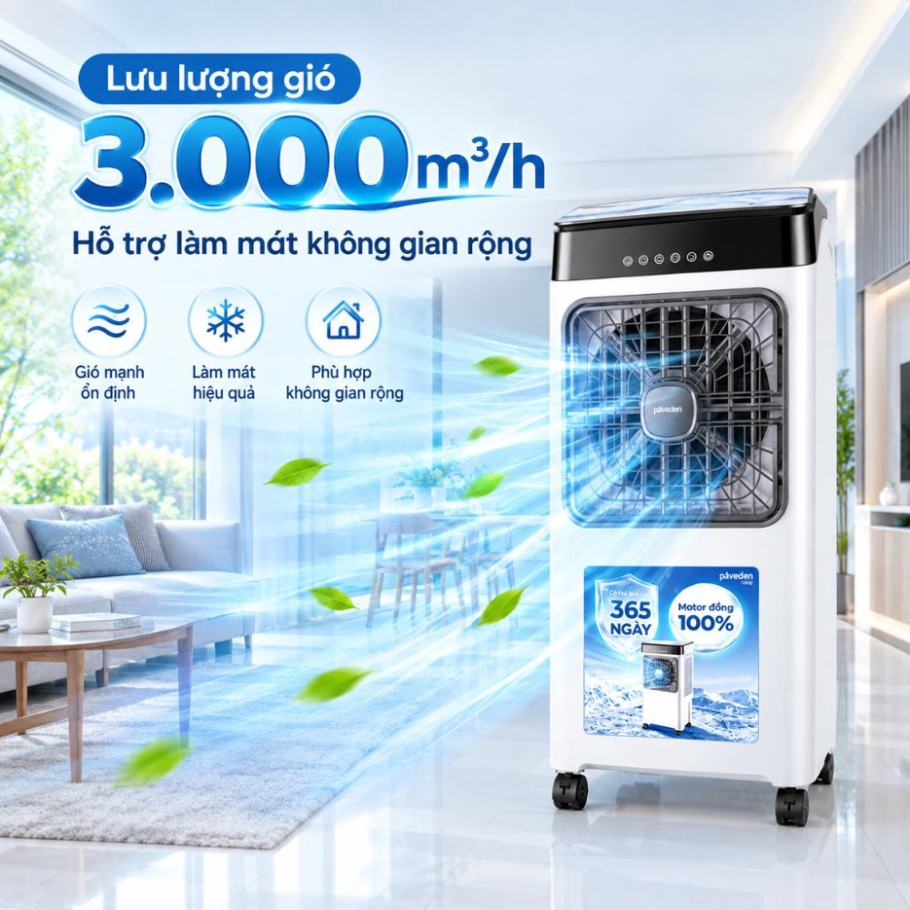 Quạt điều hoà Paveden PAC-3296YG - Hàng chính hãng