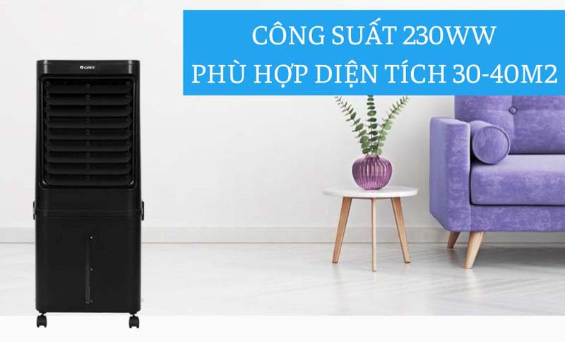 Công suất 230W làm mát nhanh chóng và hiệu quả ở diện tích không gian 30-40m2, 