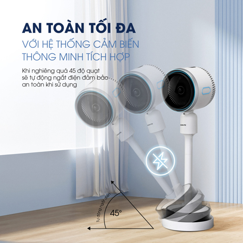 Tự ngắt khi ngã đổ hay hết nước, đảm bảo an toàn 
