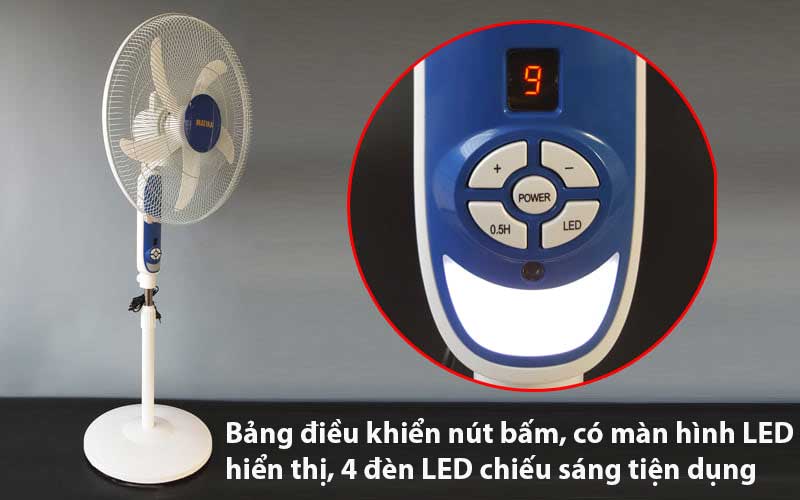 Điều khiển của Quạt đứng Matika MTK-6318