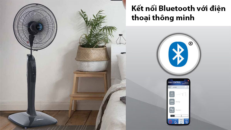 Tính năng kết nối Bluetooth của Quạt đứng Mitsubishi LV16-RBA ( CY-GY/ SF-GY )