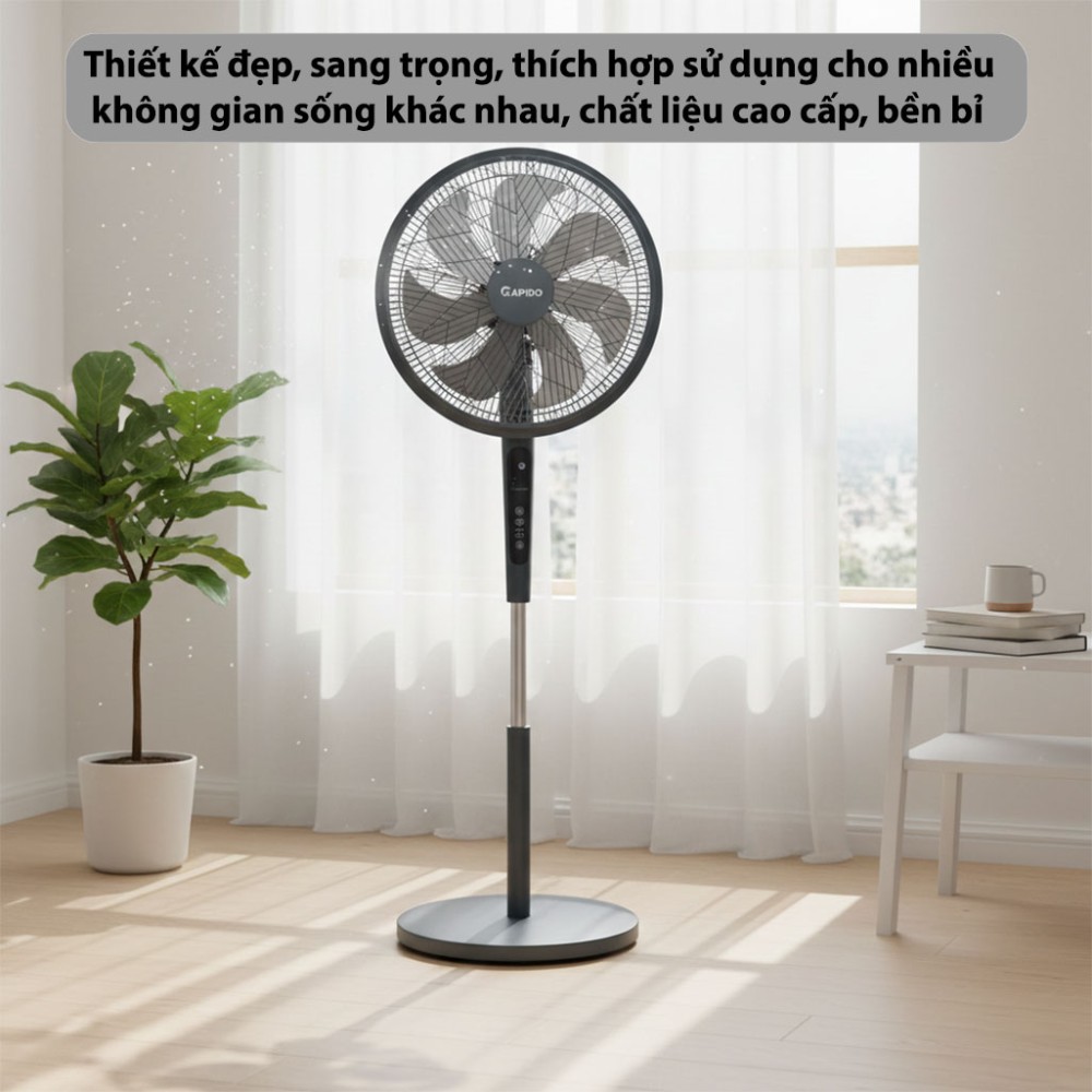 Quạt đứng điều khiển từ xa Rapido RWF–45PGD - Hàng chính hãng