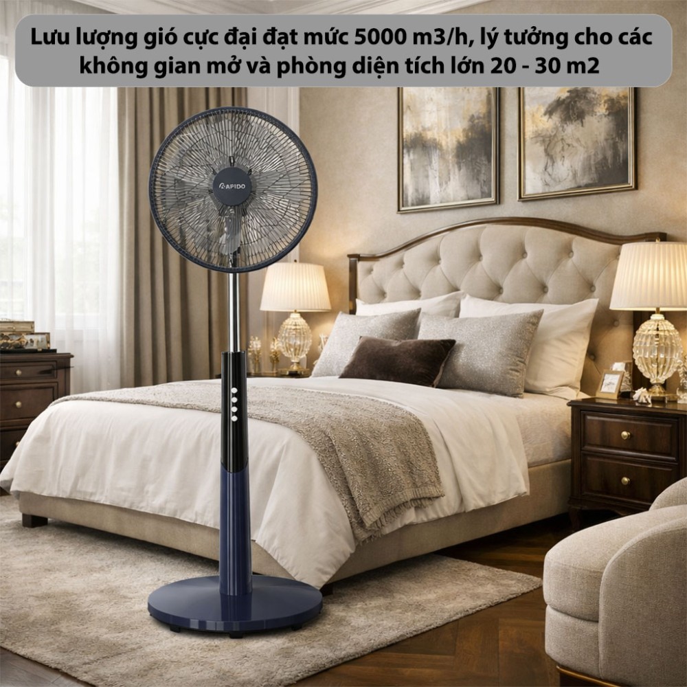 Quạt đứng Rapido RWF-50PBM-1 - Hàng chính hãng