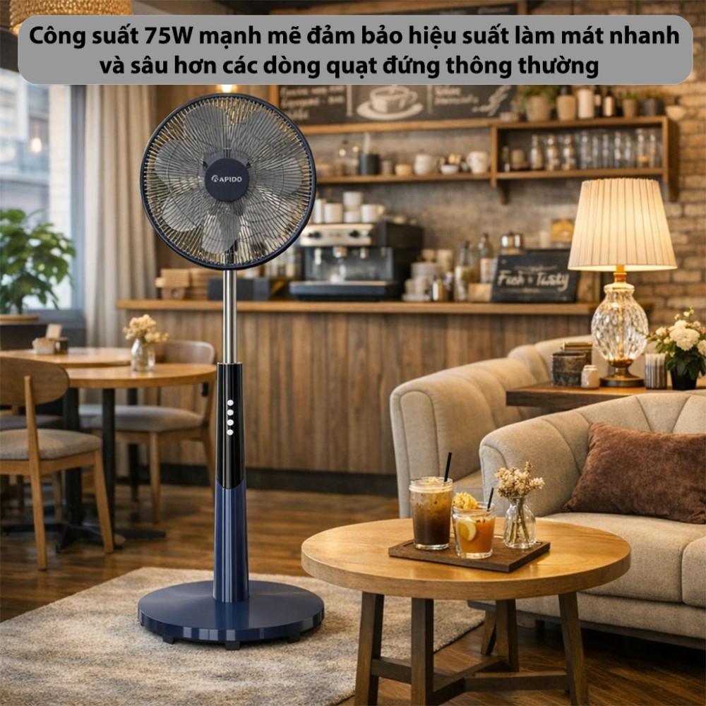 Quạt đứng Rapido RWF-50PBM-1 - Hàng chính hãng