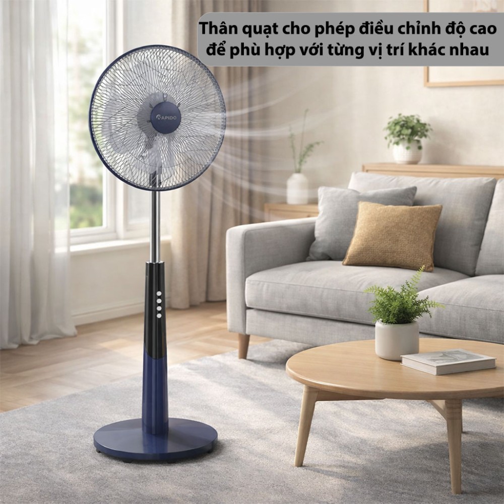 Quạt đứng Rapido RWF-50SBM-1 - Hàng chính hãng