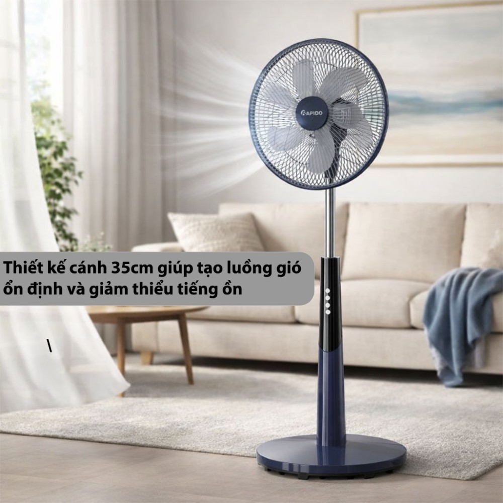 Quạt đứng Rapido RWF-50SBM-1 - Hàng chính hãng