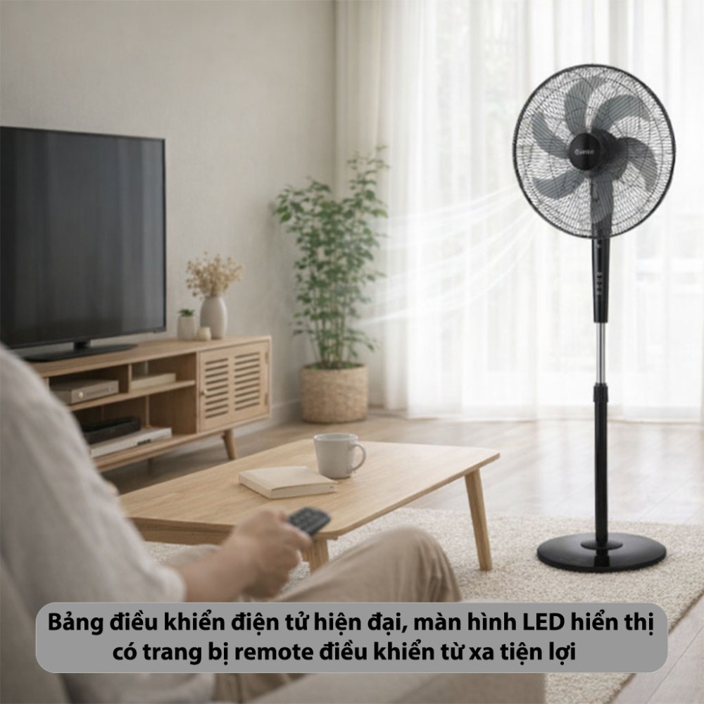 Quạt đứng điều khiển từ xa Rapido RWF-20AHD–1 - Hàng chính hãng