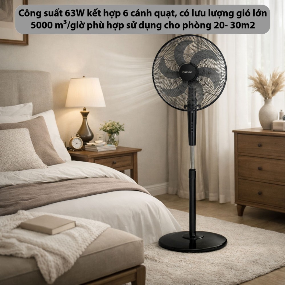 Quạt đứng điều khiển từ xa Rapido RWF-20AHD–1 - Hàng chính hãng