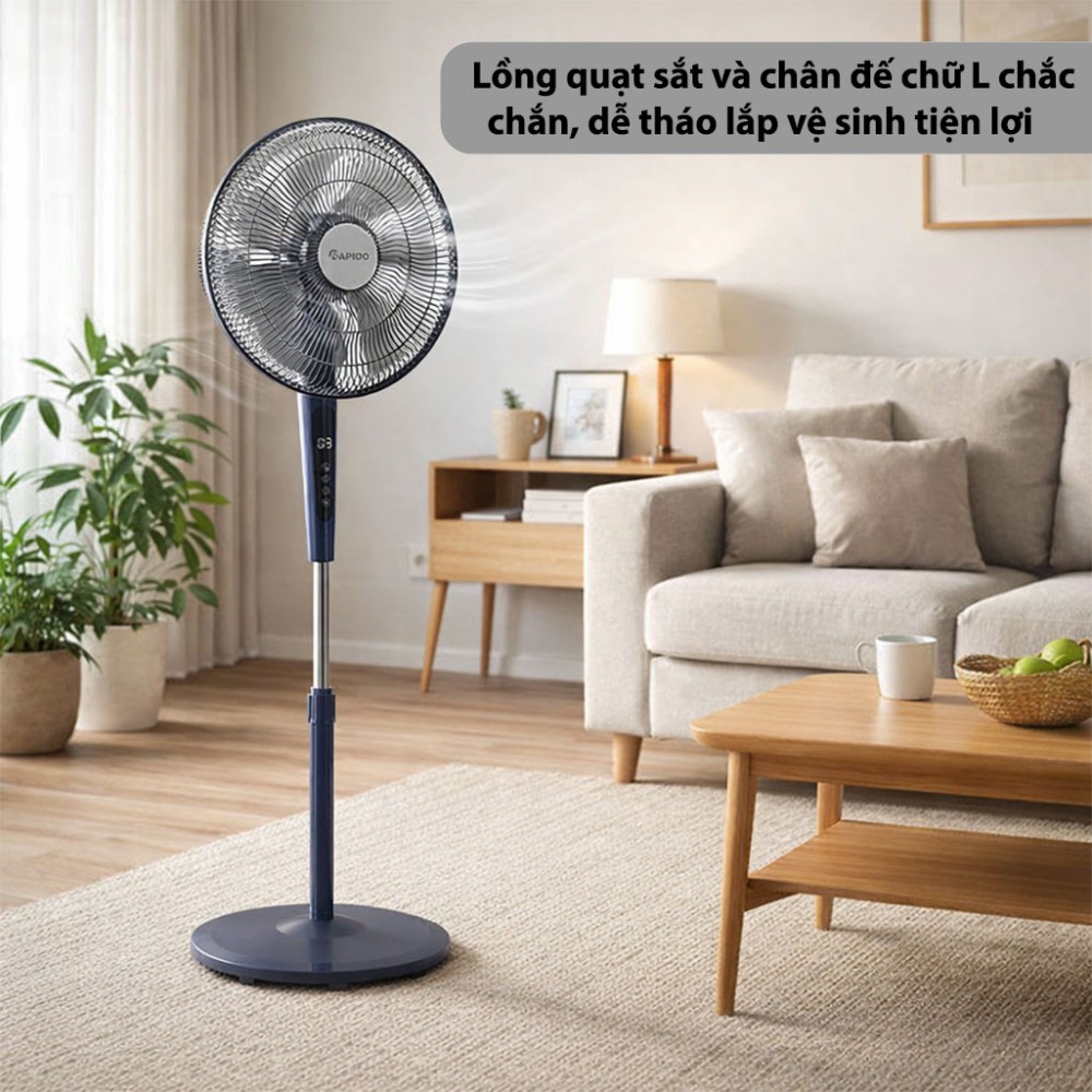 Quạt đứng điều khiển từ xa Rapido RWF-45SGD-1 - Hàng chính hãng