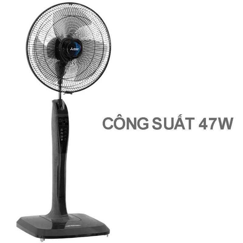 Công suất hoạt động mạnh mẽ 47W giúp làm mát nhanh chóng, tiết kiệm điện năng hiệu quả