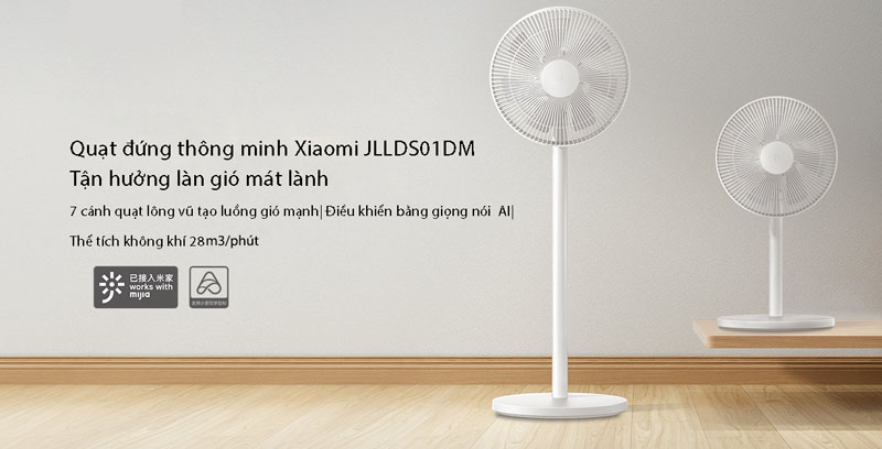 Quạt đứng Xiaomi JLLDS01DM điều chỉnh được độ cao thấp của quạt