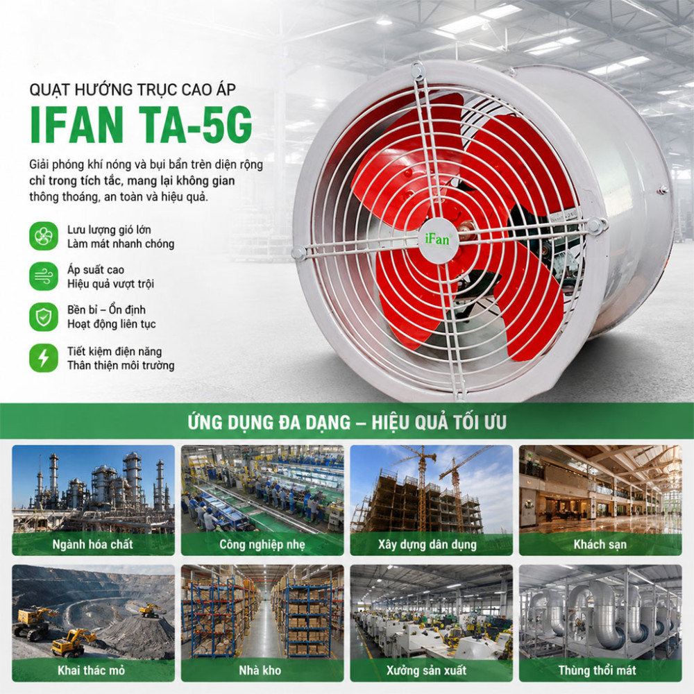 Quạt hướng trục cao áp IFAN TA-6G - Hàng chính hãng