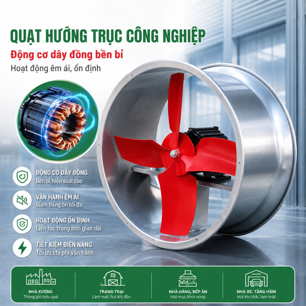 Quạt hút công nghiệp tròn IFAN TA-6B - Hàng chính hãng