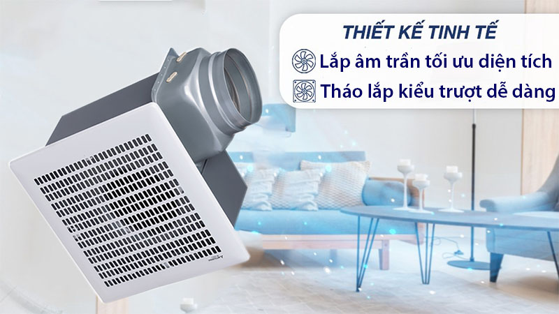 Thiết kế của Quạt hút âm trần có ống dẫn Mitsubishi VD-23Z4T3