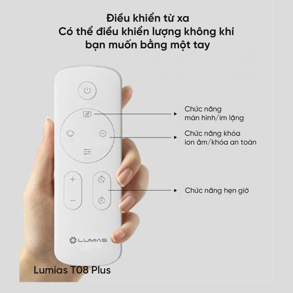 Quạt không cánh Lumias T08 PLUS - Hàng chính hãng