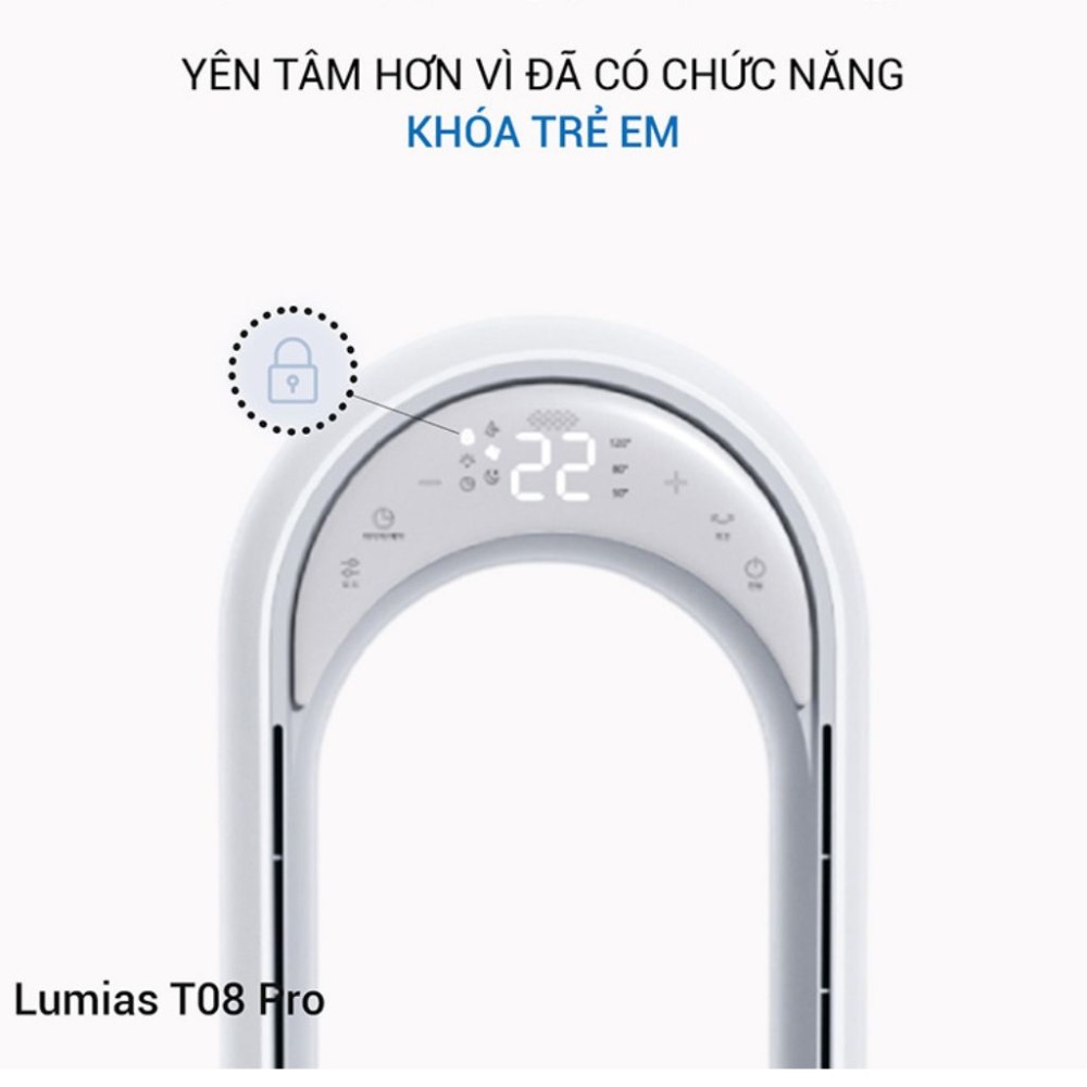 Quạt không cánh Lumias T08 PRO - Hàng chính hãng