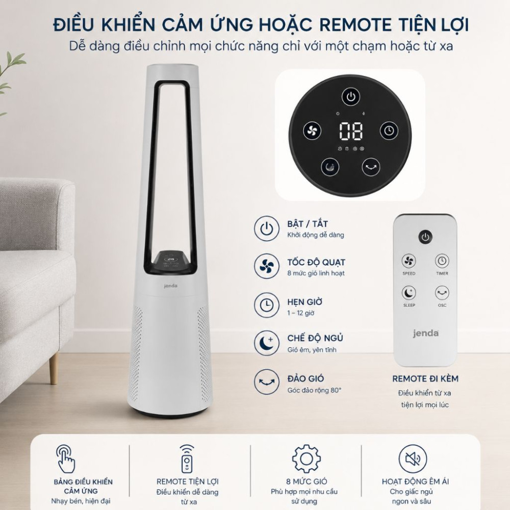 Quạt không cánh Paveden PBF-9070AW  - Hàng chính hãng