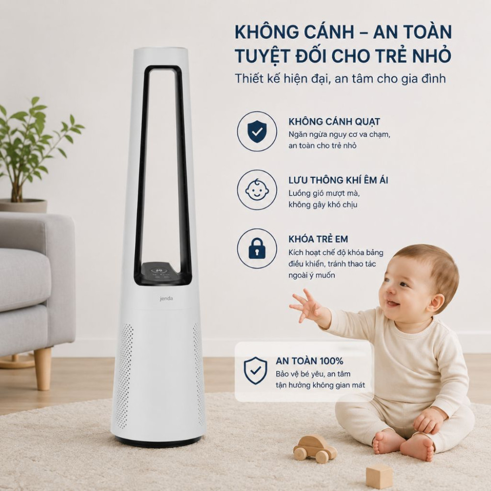 Quạt không cánh Paveden PBF-9070AW  - Hàng chính hãng