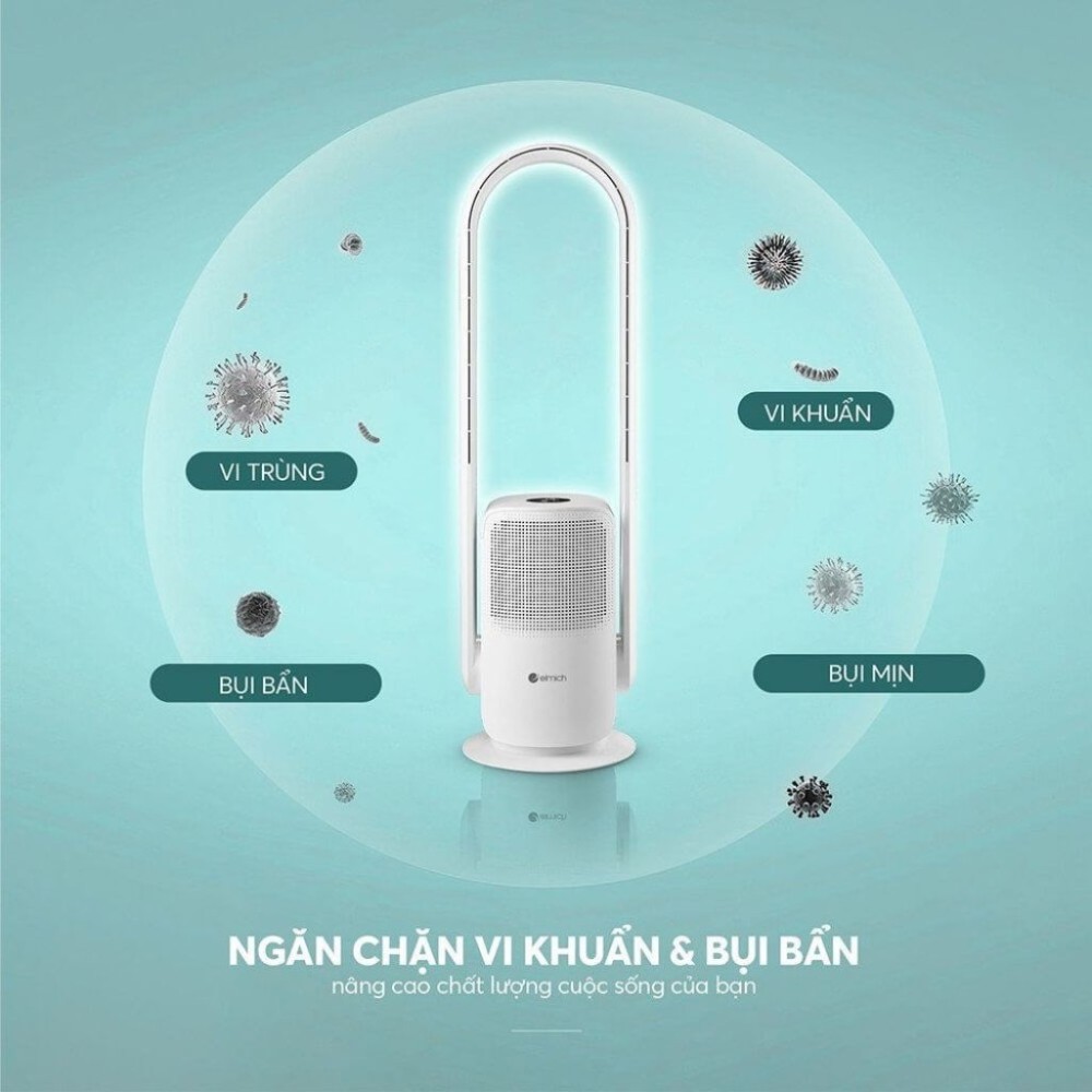 Quạt không cánh kết hợp lọc không khí Elmich BFE-3936 - Hàng chính hãng