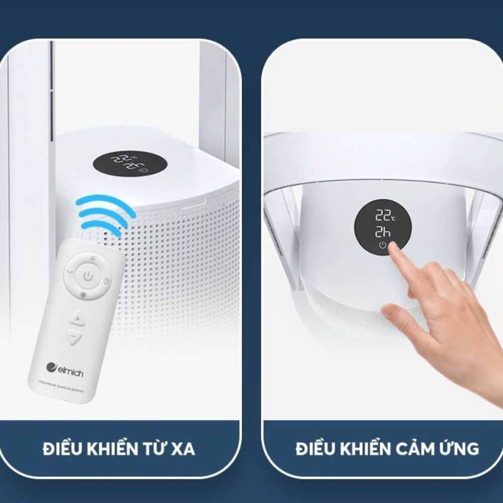 Quạt không cánh kết hợp lọc không khí Elmich BFE-3936 - Hàng chính hãng