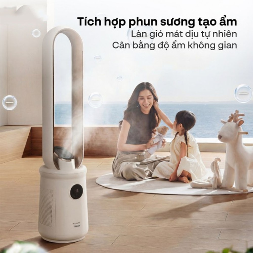 Quạt không cánh lọc không khí HEPA, ra lệnh giọng nói Fujihome LUXURY BF15-HEPA-VOICE - Hàng chính hãng