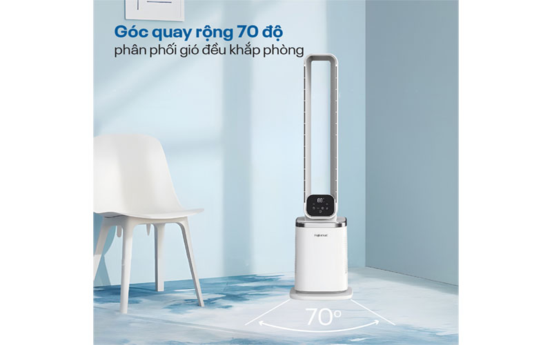 Góc quay của Quạt không cánh lọc không khí Hepa và ion Fujihome BF-05R-HEPA