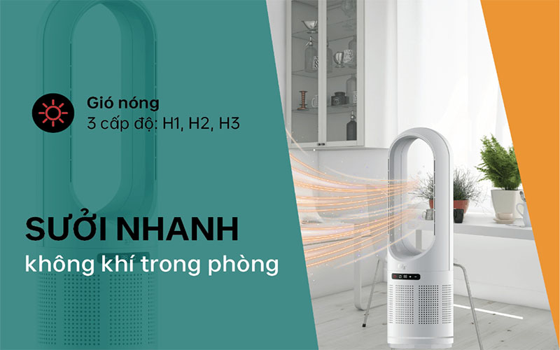 Chế độ sưởi của Quạt lọc không khí kèm sưởi Fanfit 1 Fatzbaby FB8746YF