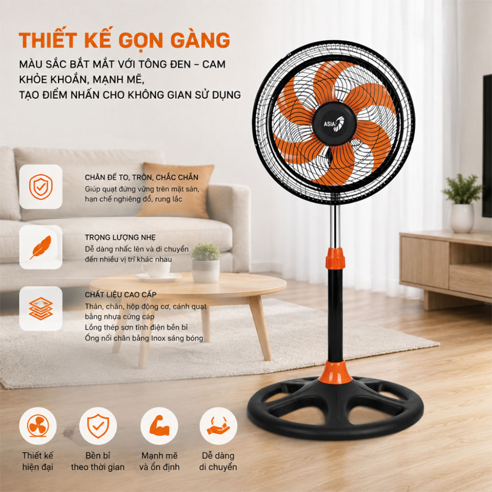Quạt lửng Asiavina Turbo Plus VY638891 - Hàng chính hãng