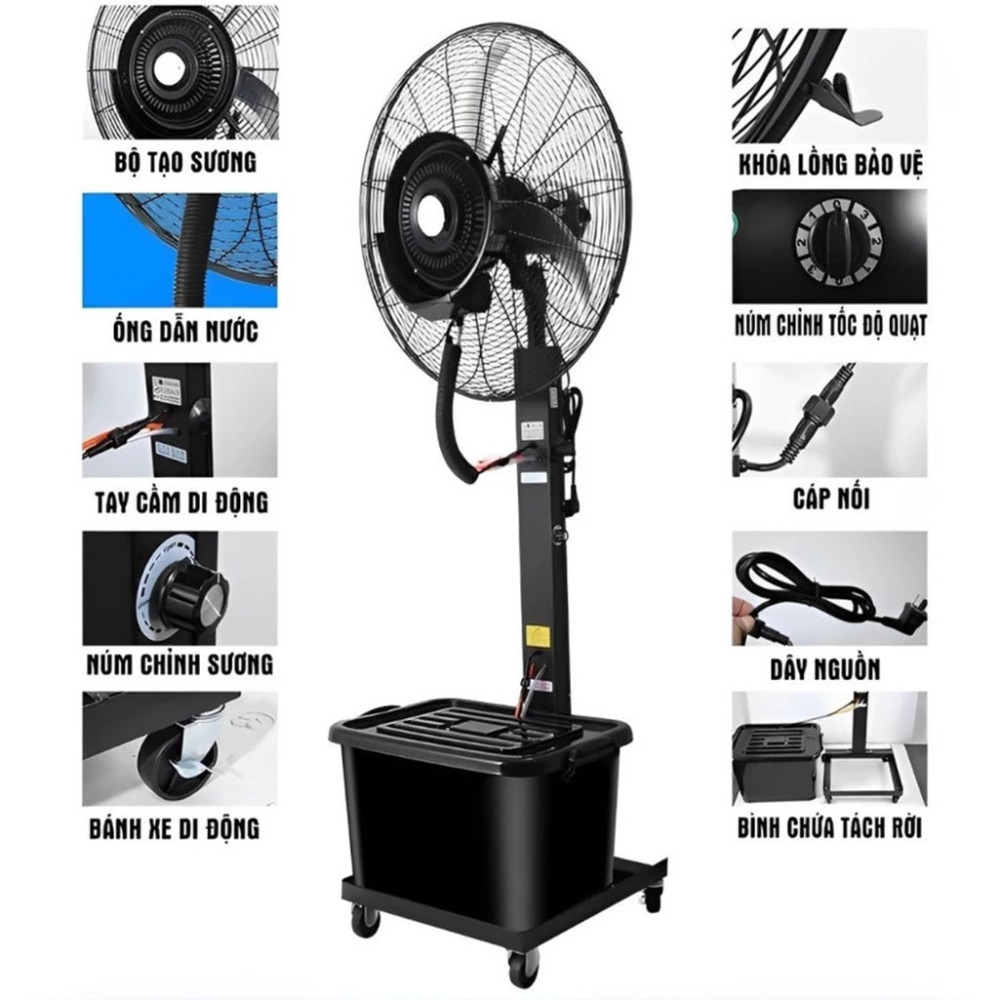 Quạt phun sương công nghiệp Kamaso FS-550 - Hàng chính hãng
