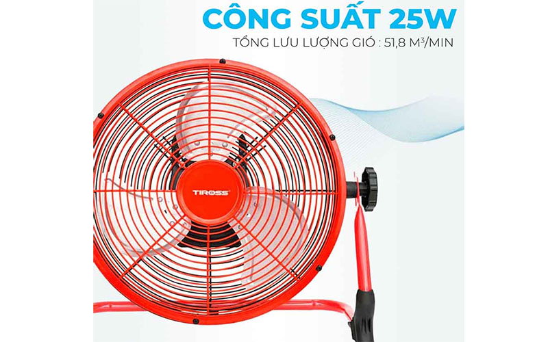 Công suất của Quạt sạc tích điện Tiross TS9179