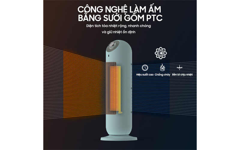Công nghệ nhiệt PTC của Quạt sưởi gốm Bear DNQ-C20B1