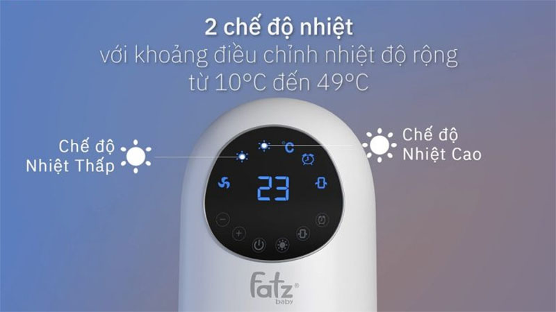 Các mức nhiệt của Quạt sưởi gốm PTC Heat 1 Fatzbaby FB8165EA