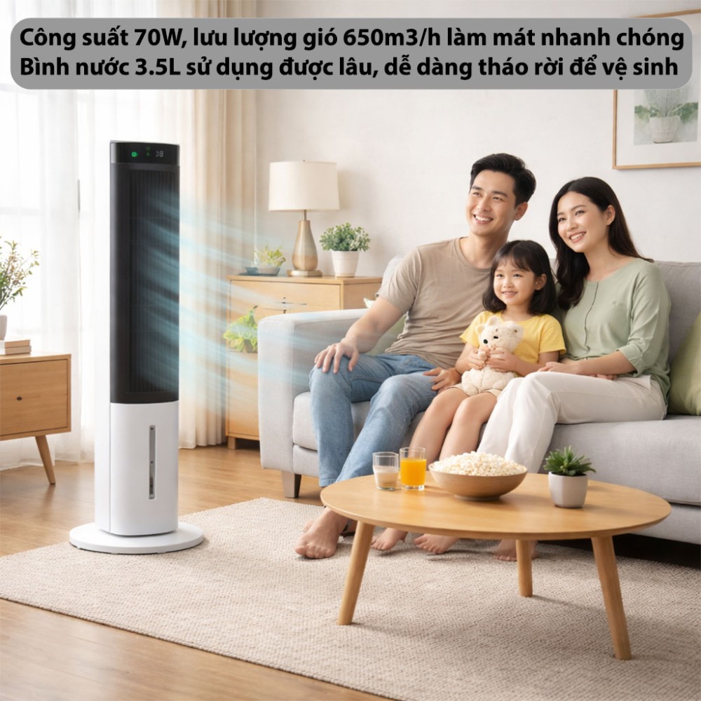 Quạt tháp làm mát bằng hơi nước Fujihome AC-1001C - Hàng chính hãng