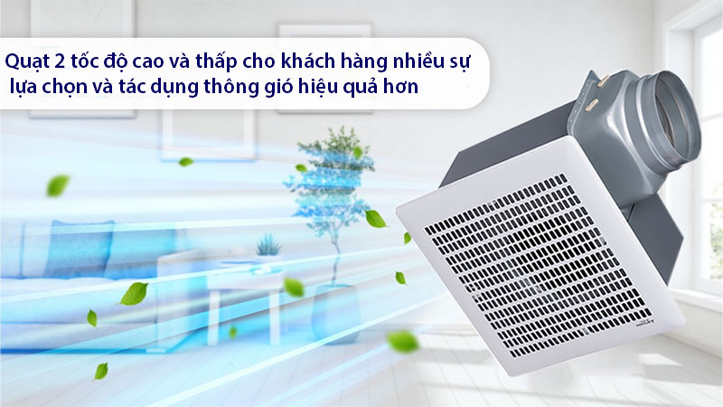 Có 2 tốc độ hút cho bạn tùy chọn theo nhu cầu