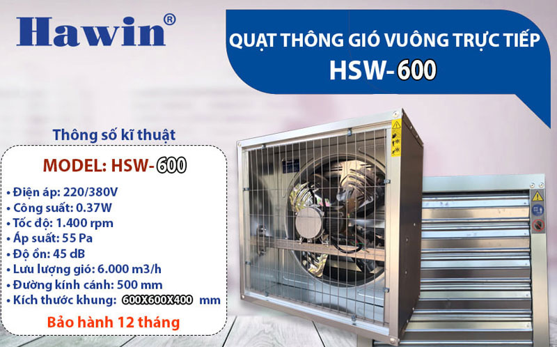 Thông số kĩ thuật của hawin hsw-600