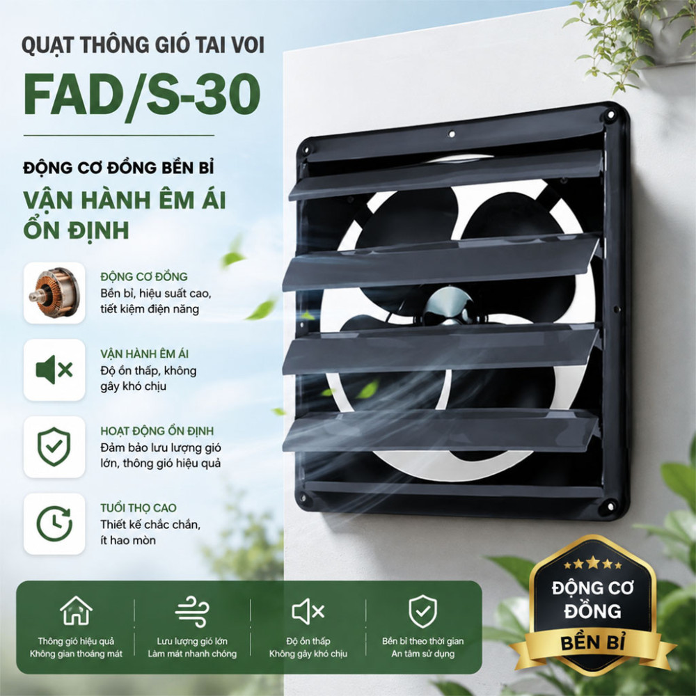 Quạt thông gió tai voi IFAN FAD/S-30 - Hàng chính hãng