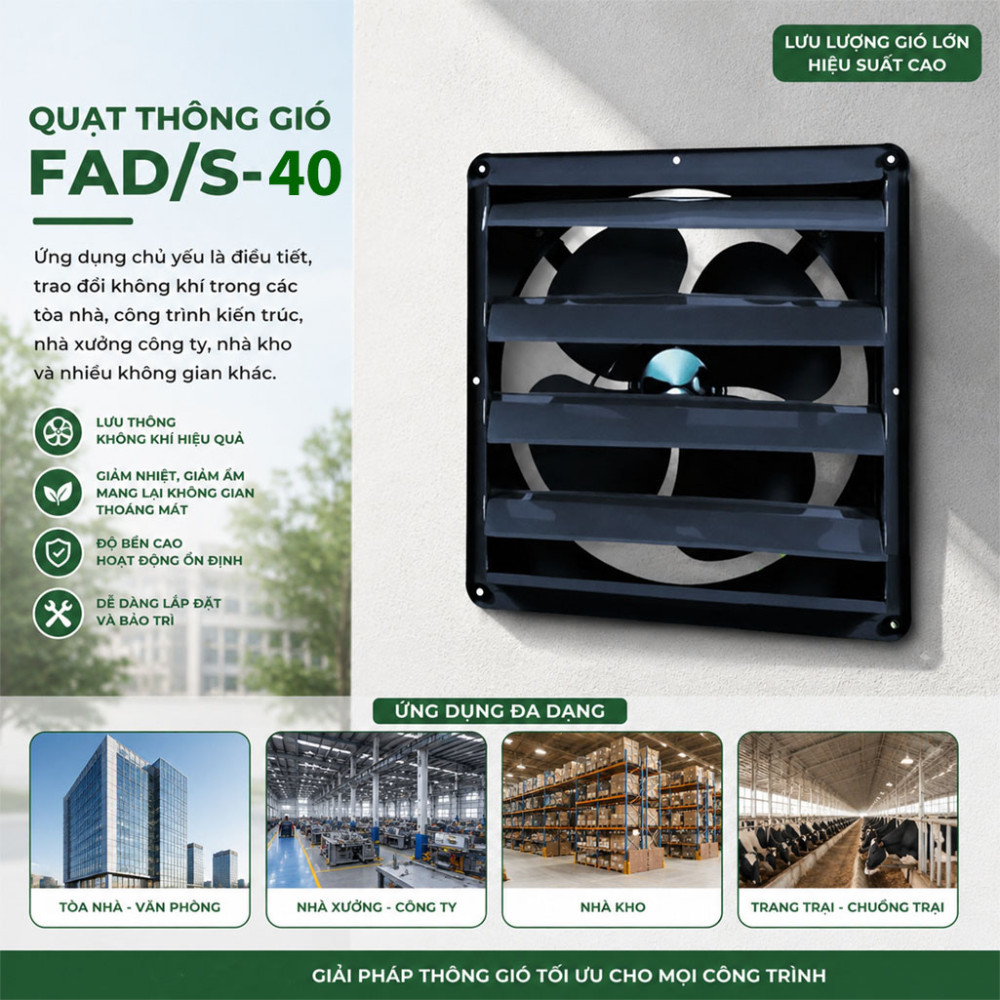 Quạt thông gió tai voi IFAN FAD/S-40 - Hàng chính hãng