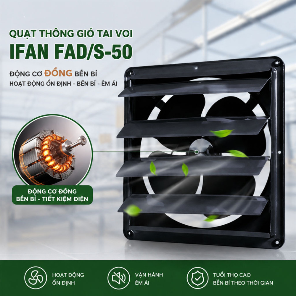 Quạt thông gió tai voi IFAN FAD/S-50 - Hàng chính hãng