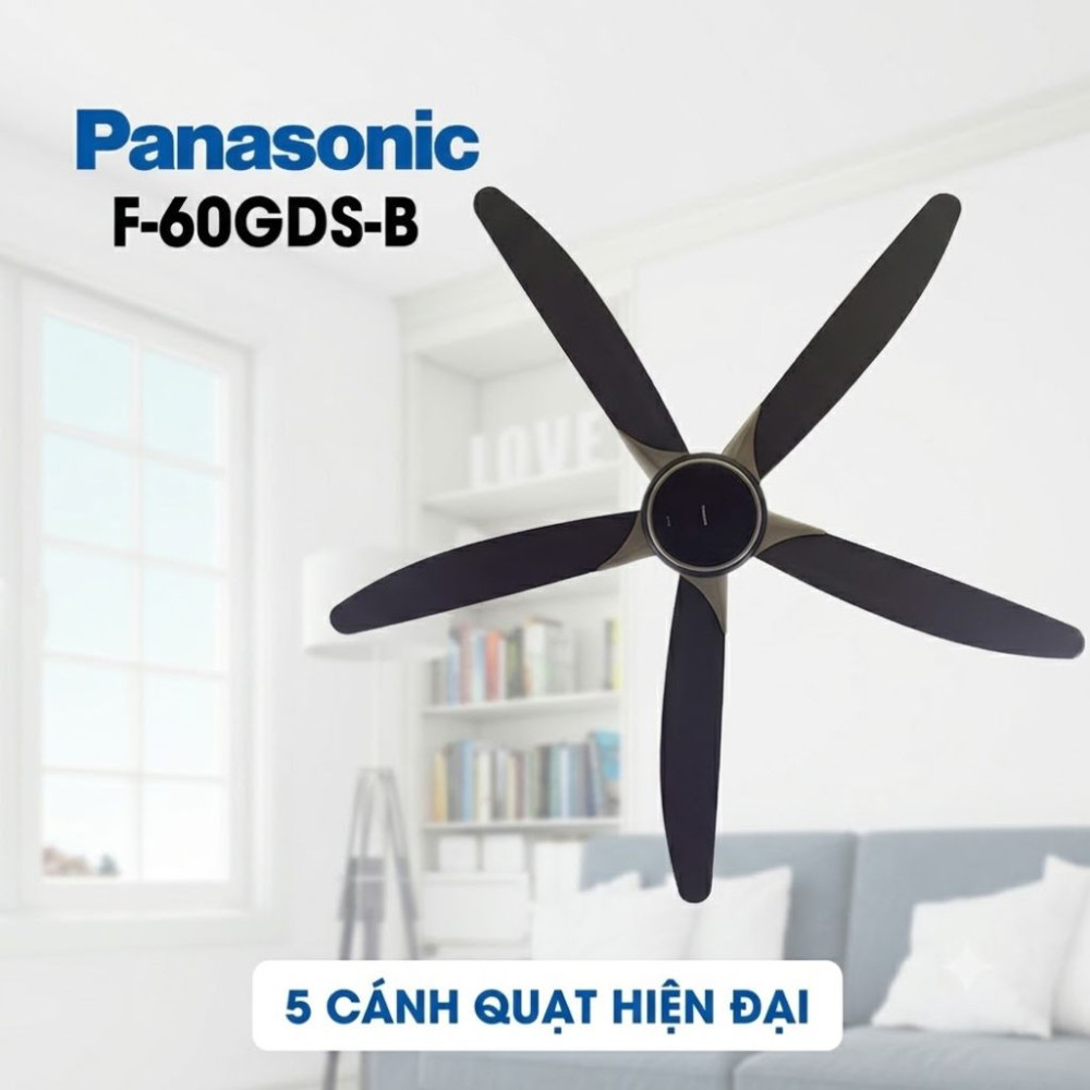 Quạt trần Panasonic 5 cánh F-60GDS-B - Hàng chính hãng