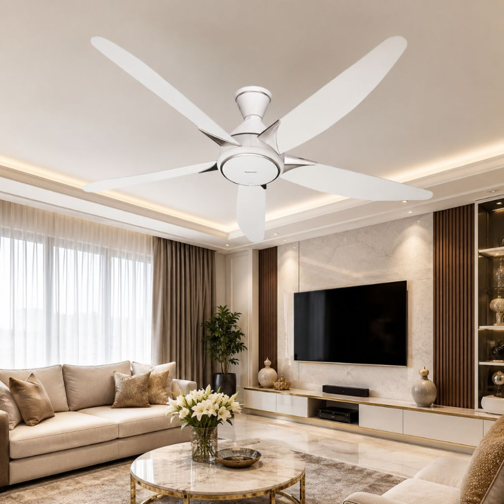 Quạt trần Panasonic 5 cánh F-60GDS-WS - Hàng chính hãng
