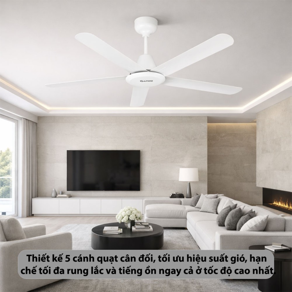 Quạt trần Rapido RCF-5W-A56 - Hàng chính hãng