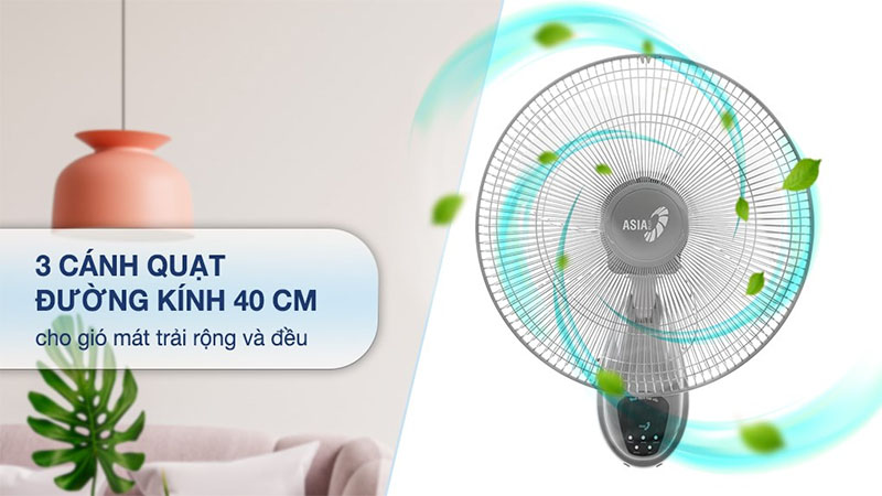 Thiết kế cánh của Quạt treo tường Asia VY377092