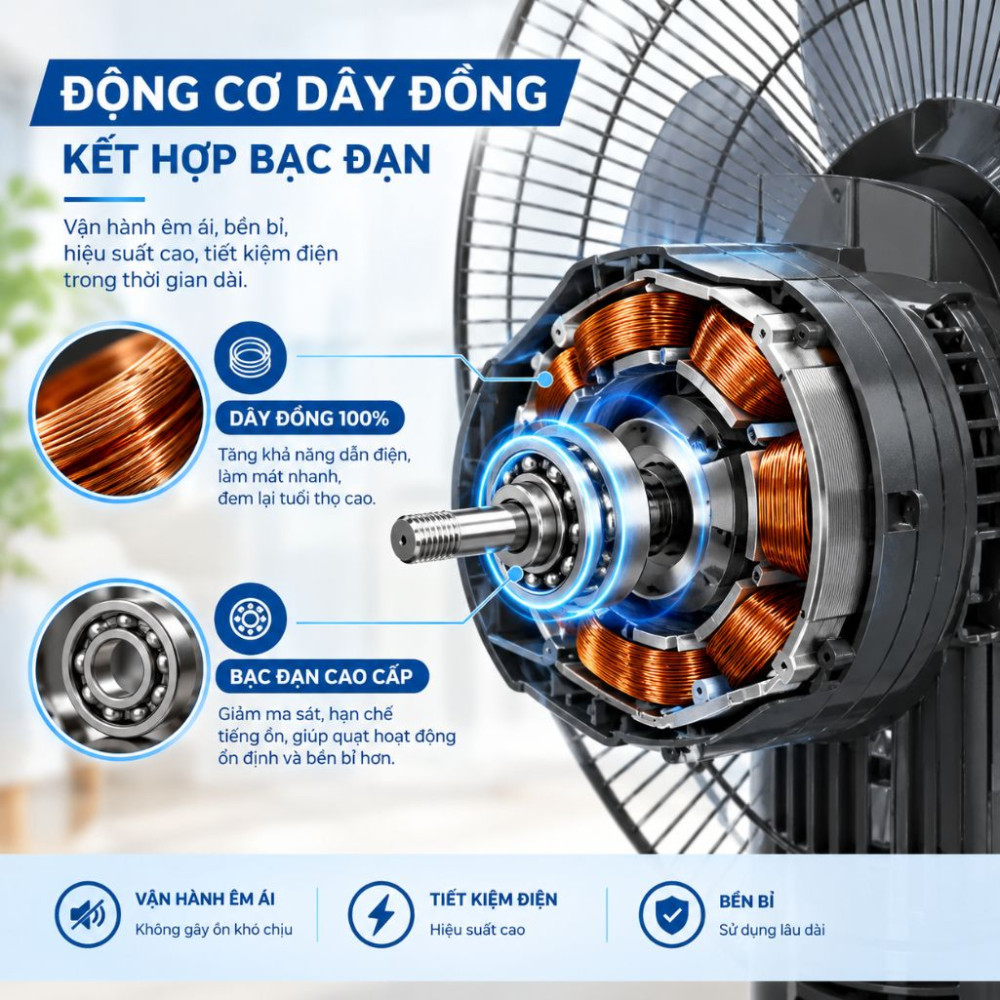 Quạt treo tường Nanoco NWF1615RC - Hàng chính hãng