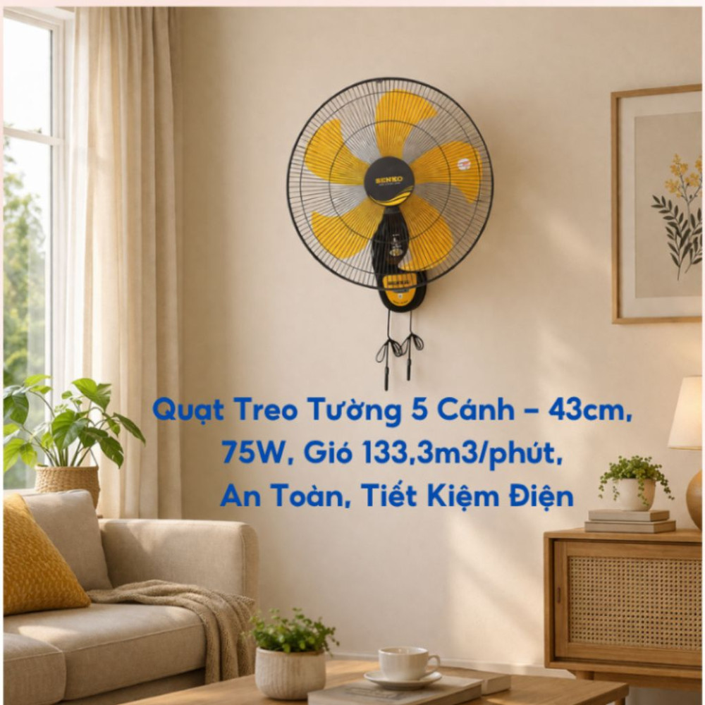 Quạt treo tường Senko TC1883 - Hàng chính hãng