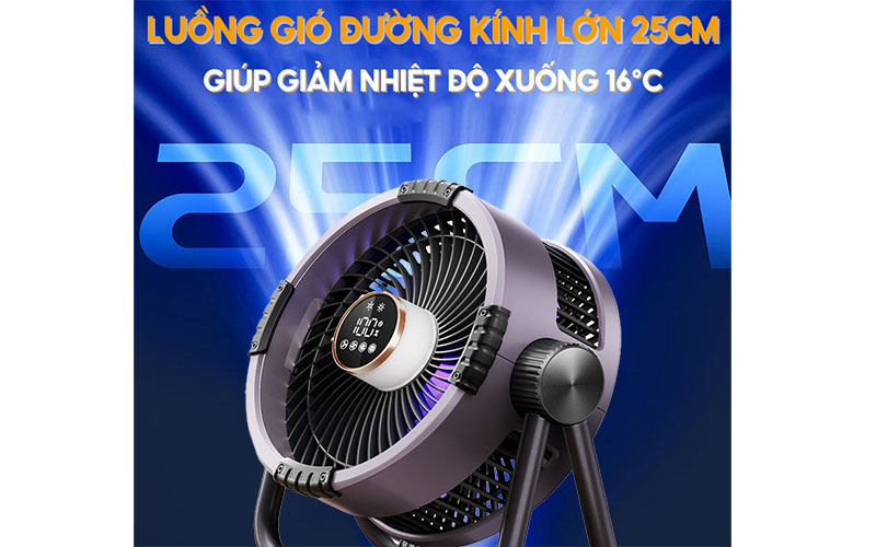 Đường kính cánh quạt của Quạt sạc tích điện Tiross TS2285